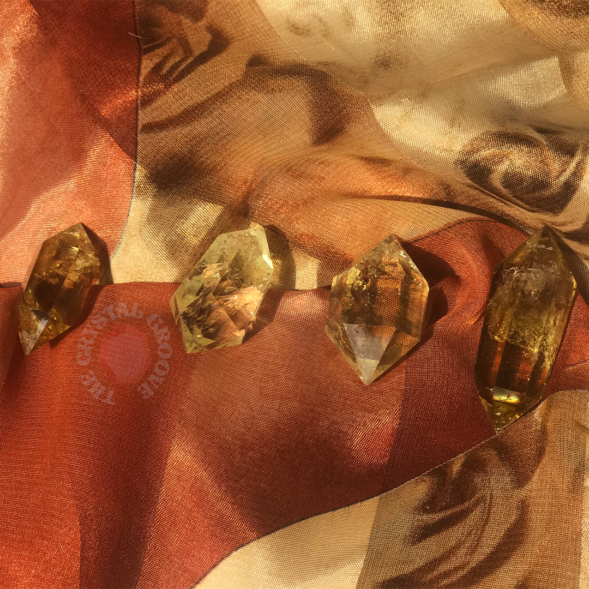 Double Terminated Citrine Points