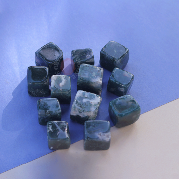 Moss Agate Cubes